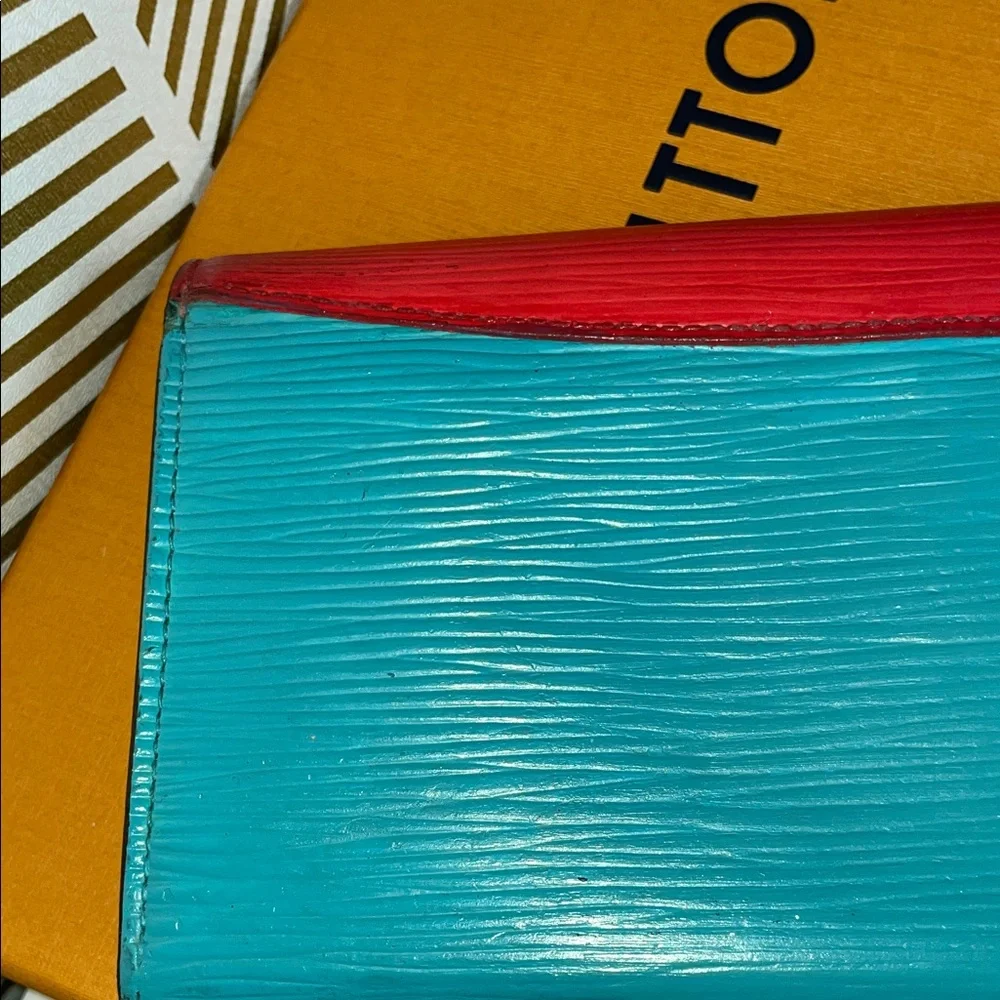 Louis Vuitton Vibrant Red and Blue Wallet 4th of July colors